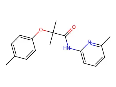 2-methyl-2-(4-methylphenoxy)-N-(6-methylpyridin-2-yl)propanamide structure