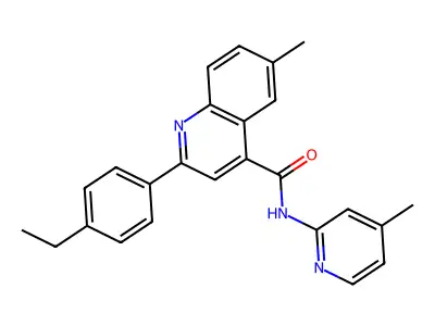 2-(4-ethylphenyl)-6-methyl-N-(4-methylpyridin-2-yl)quinoline-4-carboxamide structure
