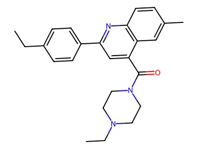 [2-(4-Ethylphenyl)-6-methylquinolin-4-yl]-(4-ethylpiperazin-1-yl)methanone structure