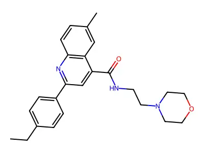 2-(4-ethylphenyl)-6-methyl-N-(2-morpholin-4-ylethyl)quinoline-4-carboxamide structure