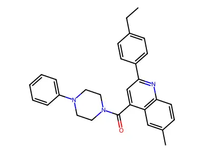 [2-(4-Ethylphenyl)-6-methylquinolin-4-yl]-(4-phenylpiperazin-1-yl)methanone structure