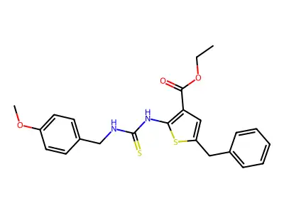Ethyl 5-benzyl-2-{[(4-methoxybenzyl)carbamothioyl]amino}thiophene-3-carboxylate structure