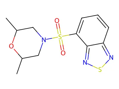 4-(2,1,3-Benzothiadiazol-4-ylsulfonyl)-2,6-dimethylmorpholine structure