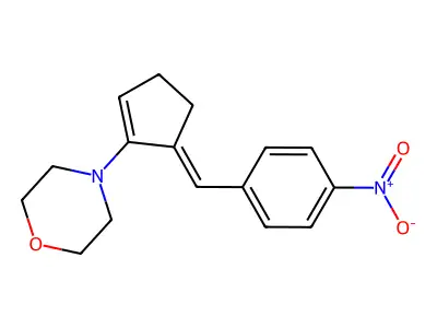 4-[5-[(4-Nitrophenyl)methylidene]cyclopenten-1-yl]morpholine structure