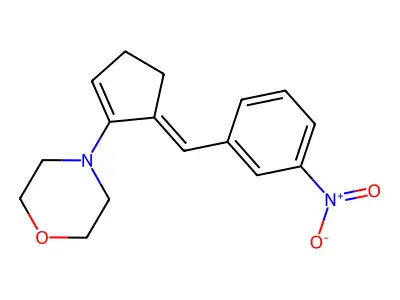 4-(5-(3-Nitrobenzylidene)cyclopent-1-en-1-yl)morpholine structure