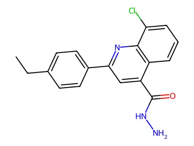 8-Chloro-2-(4-ethylphenyl)quinoline-4-carbohydrazide structure