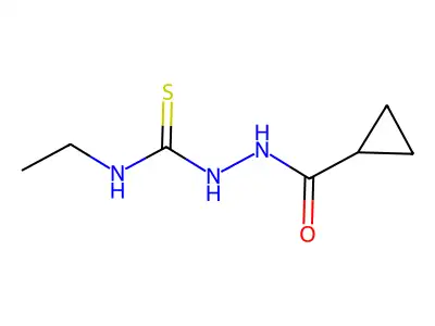 2-(cyclopropylcarbonyl)-N-ethylhydrazinecarbothioamide structure