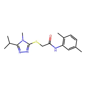 N-(2,5-dimethylphenyl)-2-[(4-methyl-5-propan-2-yl-1,2,4-triazol-3-yl)sulfanyl]acetamide structure