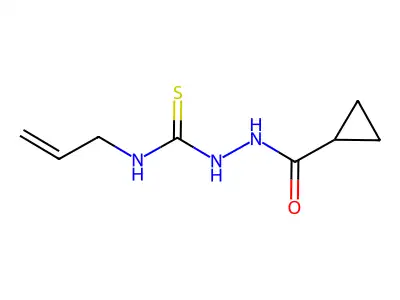 1-(Cyclopropanecarbonylamino)-3-prop-2-enylthiourea structure