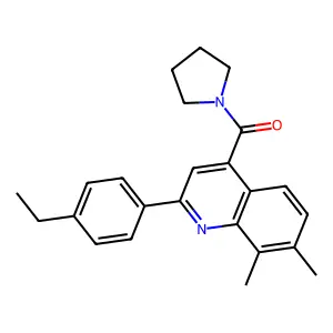 [2-(4-Ethylphenyl)-7,8-dimethylquinolin-4-yl]-pyrrolidin-1-ylmethanone structure