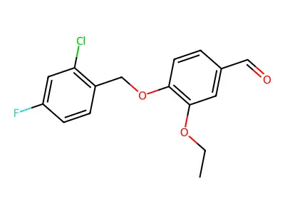 4-[(2-Chloro-4-fluorophenyl)methoxy]-3-ethoxybenzaldehyde structure