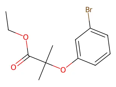 Ethyl 2-(3-bromophenoxy)-2-methylpropanoate structure