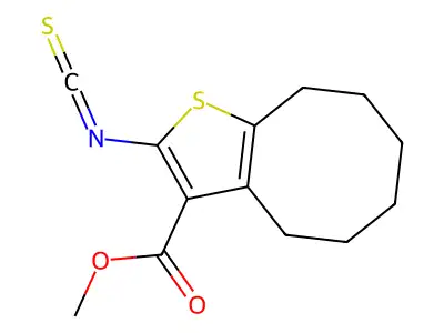 Methyl 2-isothiocyanato-4,5,6,7,8,9-hexahydrocycloocta[b]thiophene-3-carboxylate structure