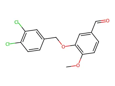 3-[(3,4-Dichlorophenyl)methoxy]-4-methoxybenzaldehyde structure