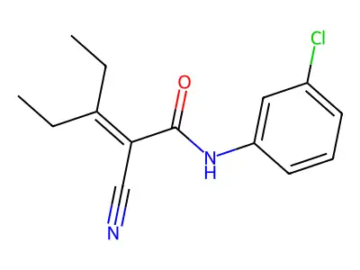 N-(3-Chlorophenyl)-2-cyano-3-ethyl-2-pentenamide structure