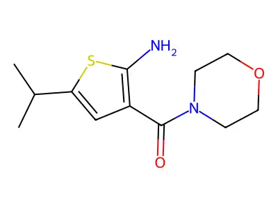 (2-Amino-5-isopropylthiophen-3-yl)(morpholino)-methanone structure