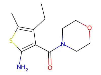 4-Ethyl-5-methyl-3-(morpholin-4-ylcarbonyl)thien-2-ylamine structure