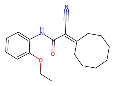 2-Cyano-2-cyclooctylidene-N-(2-ethoxyphenyl)acetamide structure