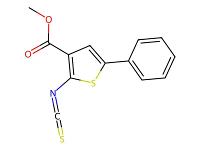 Methyl 2-isothiocyanato-5-phenylthiophene-3-carboxylate structure