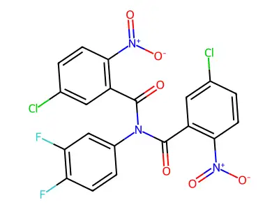 5-chloro-N-(5-chloro-2-nitrobenzoyl)-N-(3,4-difluorophenyl)-2-nitrobenzamide structure