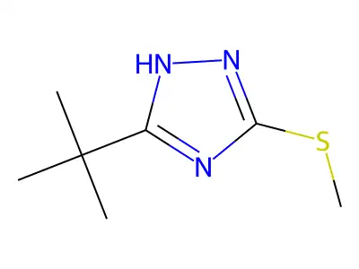 5-tert-butyl-3-methylsulfanyl-1H-1,2,4-triazole structure