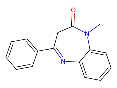 2H-1,5-Benzodiazepin-2-one, 1,3-dihydro-1-methyl-4-phenyl- structure