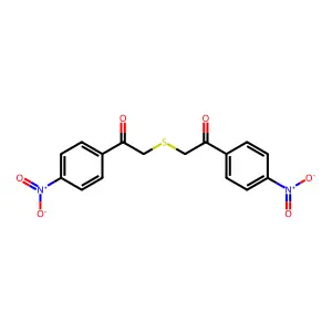 2,2'-thiobis(1-(4-nitrophenyl)ethanone) structure