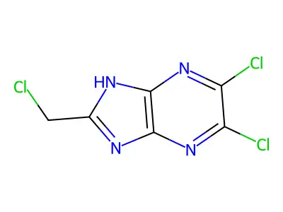 5,6-dichloro-2-(chloromethyl)-1H-imidazo[4,5-b]pyrazine structure