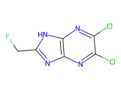 5,6-dichloro-2-(fluoromethyl)-1H-imidazo[4,5-b]pyrazine structure