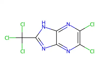 5,6-dichloro-2-(trichloromethyl)-1H-imidazo[4,5-b]pyrazine structure