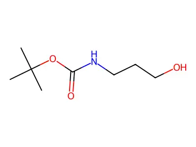 tert-butyl N-(3-hydroxypropyl)carbamate structure