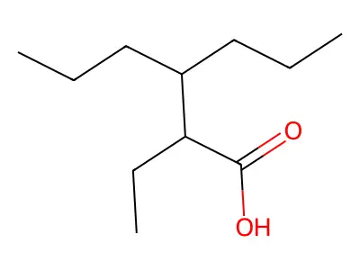 2-Ethyl-3-propylhexanoic acid structure