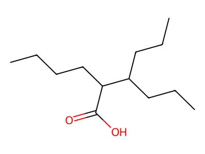 2-Butyl-3-propylhexanoic acid structure