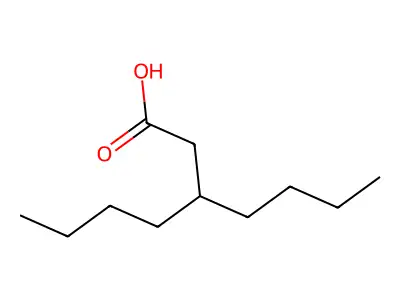 Heptanoic acid, 3-butyl- structure