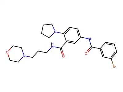5-(3-Bromobenzamido)-N-[3-(morpholin-4-yl)propyl]-2-(pyrrolidin-1-yl)benzamide structure