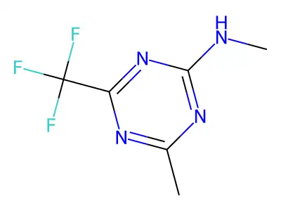 s-Triazine, 2-methyl-4-methylamino-6-(trifluoromethyl)- structure