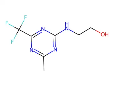 Ethanol, 2-((4-methyl-6-(trifluoromethyl)-1,3,5-triazin-2-yl)amino)- structure
