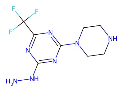 s-Triazine, 2-hydrazino-4-piperazinyl-6-(trifluoromethyl)- structure