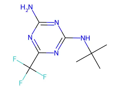 1,3,5-Triazine-2,4-diamine, N-(1,1-dimethylethyl)-6-(trifluoromethyl)- structure