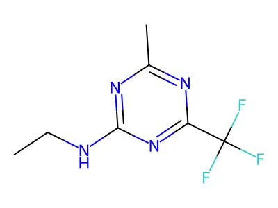 1,3,5-Triazin-2-amine, N-ethyl-4-methyl-6-(trifluoromethyl)- structure