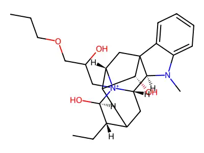 Ajmalanium, 17,21-dihydroxy-4-(2-hydroxy-3-propoxypropyl)-, (17R,21-alpha)- structure