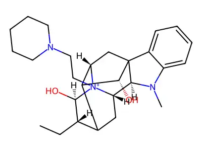 Ajmalanium, 17,21-dihydroxy-4-(2-piperidinoethyl)-, (17R,21-alpha)- structure