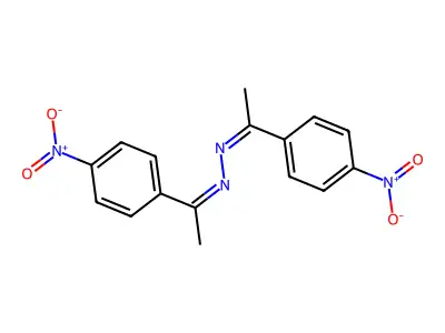 1-(4-nitrophenyl)-N-[1-(4-nitrophenyl)ethylideneamino]ethanimine structure
