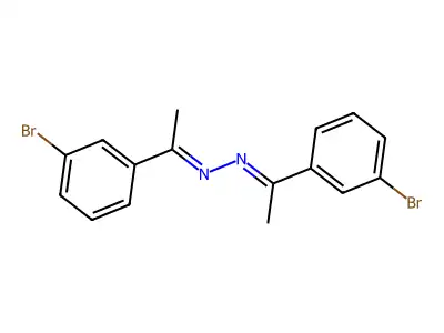 1-(3-bromophenyl)-N-[1-(3-bromophenyl)ethylideneamino]ethanimine structure