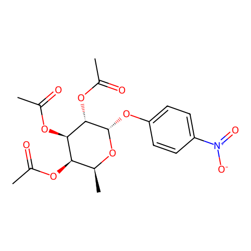 alpha-L-Galactopyranoside, 4-nitrophenyl 6-deoxy-, 2,3,4-triacetate structure