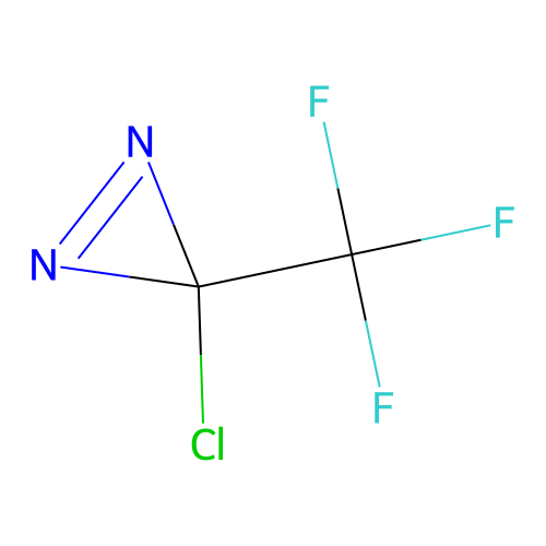 3-Chloro-3-(trifluoromethyl)-3H-diazirene structure