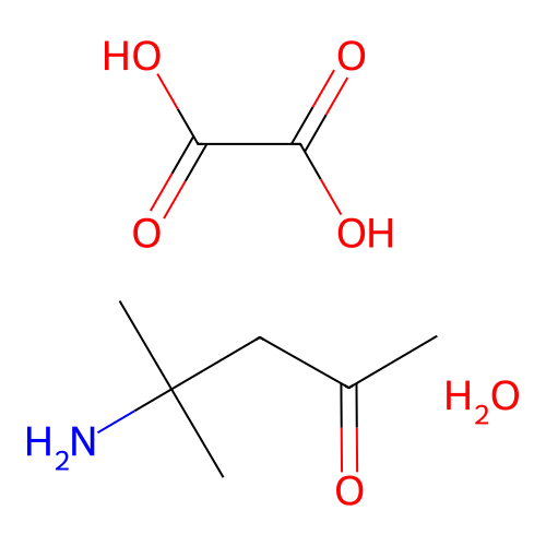 Diacetonamine acid oxalate monohydrate structure