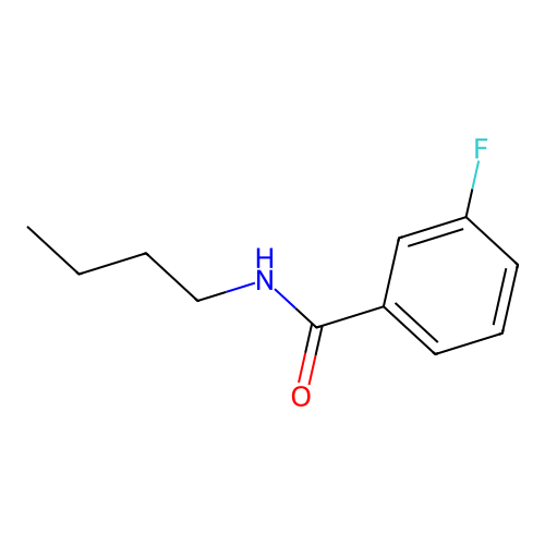 N-butyl-3-fluorobenzamide structure