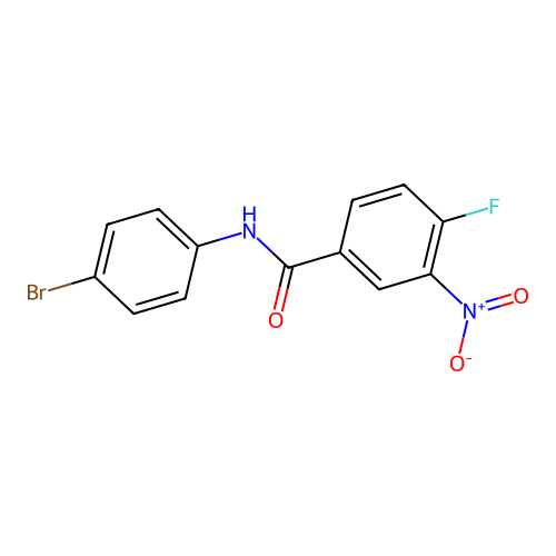 N-(4-bromophenyl)-4-fluoro-3-nitrobenzamide structure