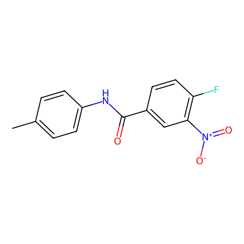 4-fluoro-N-(4-methylphenyl)-3-nitrobenzamide structure